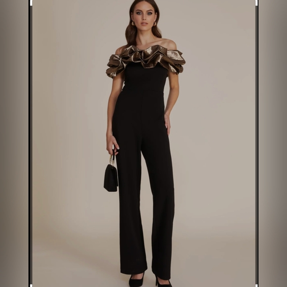 Metallic and Black Jumpsuit XXL NWT - Picture 1 of 5